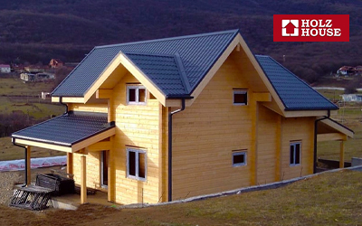 Зарубежные проекты компании Хольц Хаус. Дома из клееного бруса Holz House за границей. Построить дом в Грузии.